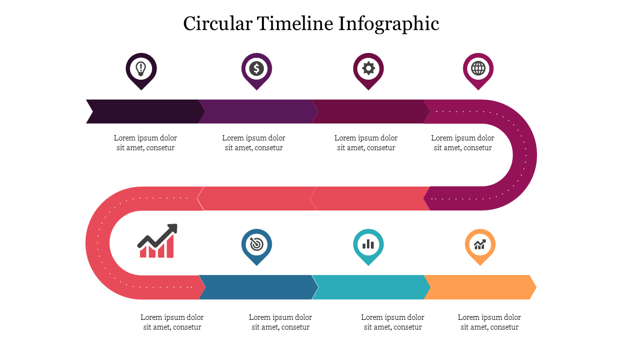 Best Circular Timeline Infographic Ppt Template 5535